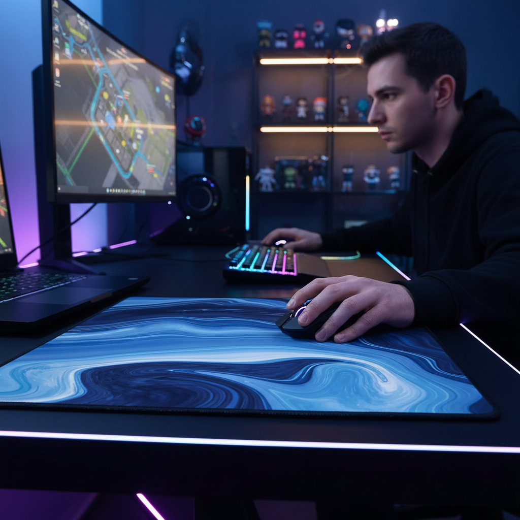 E-sports Mouse Pad FPS Game Cloth Pad Fine Surface Thickened Edge Smooth CSGO Control Game Eating Chicken E-sports Table Mat